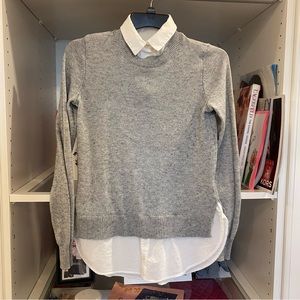 H&M maternity sweater with shirt collar
